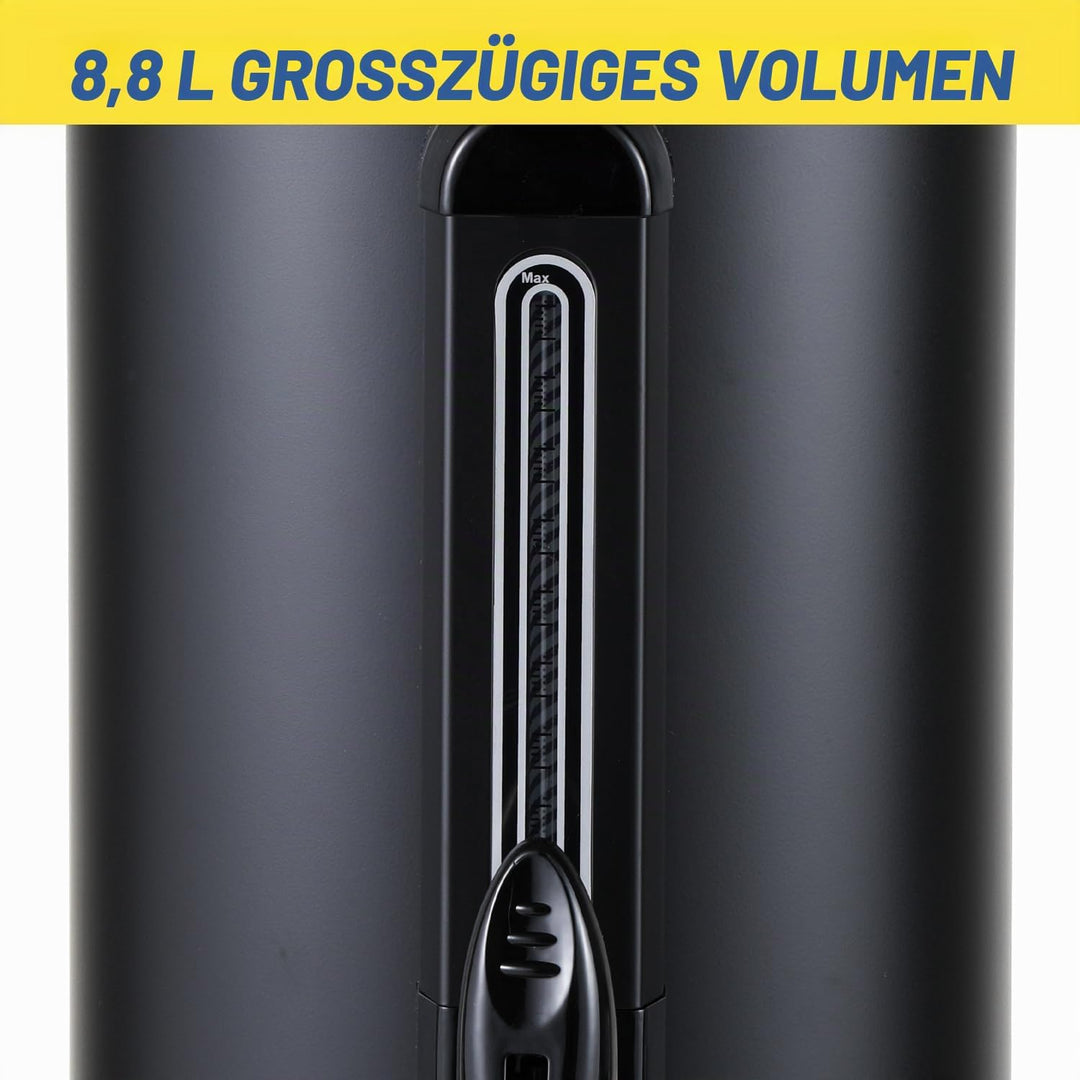 Glühweinkocher 10L, 1800W Glühweinkocher mit Zapfhahn Thermostat,Einkochtopf Edelstahl mit Überhitzu