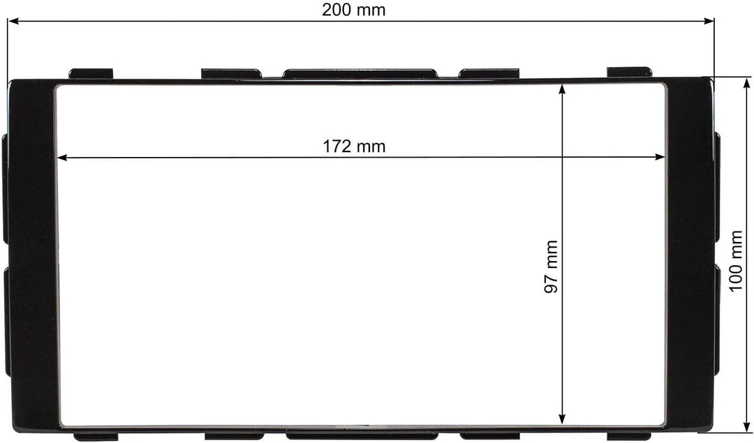 tomzz Audio 2438-002 Doppel DIN Radioblende HQ kompatibel mit Nissan Navara (D231) 4. Generation ab