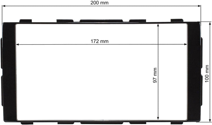 tomzz Audio 2438-002 Doppel DIN Radioblende HQ kompatibel mit Nissan Navara (D231) 4. Generation ab