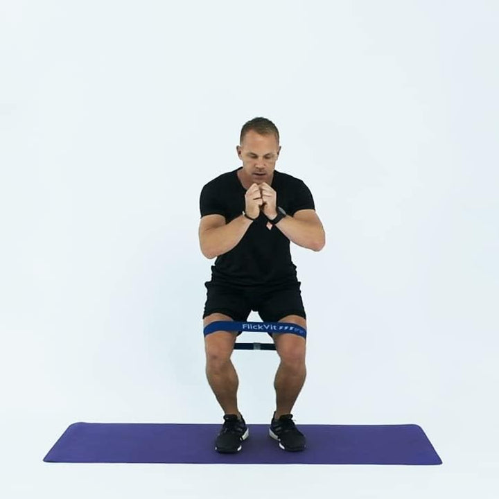 FlickVit Fitnessbänder 4er Set- Professional (4 & 5) inkl. Tragebeutel, Fitnessband Stoff, Klimmzugb