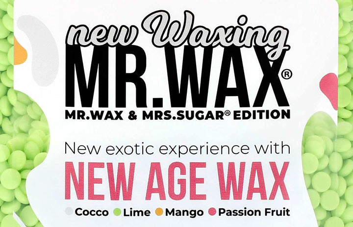 Mr. Wax New Age Waxing Lime Wachsperlen für Haarentfernung, Waxing Warmwachs Perlen, Enthaarung Auge