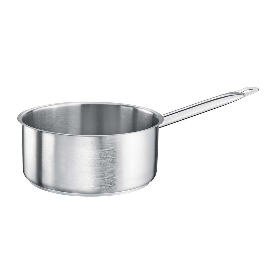 Stieltopf Durchmesser: 16 cm Höhe: 7,5 cm Fassungsvermögen: 1,3 l | Edelstahl 18/10 | Wandstärke 1 m