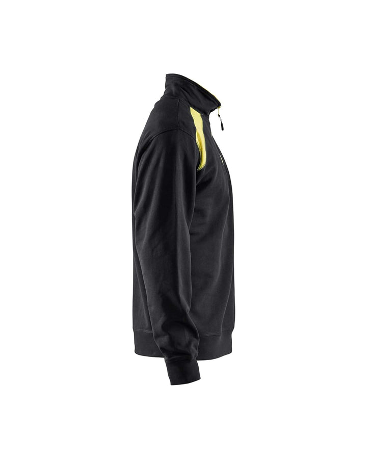 Blaklader 335311589933M Sweater mit Half-Zip 2-Farbig, Schwarz/Gelb, Grösse M Schwarz/Gelb M, Schwar