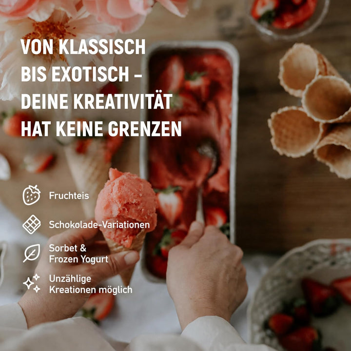 Ankarsrum Ice Cream Maker + Spatel | Speiseeismaschine Zubehör für Assistent Original N1–N30, Eis, S