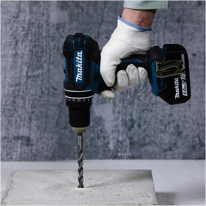 PERCEUSE À PERCUSSION MAKITA SANS FIL 18 V 2 BATTERIES5 AH 13 MM- DHP482RTJ