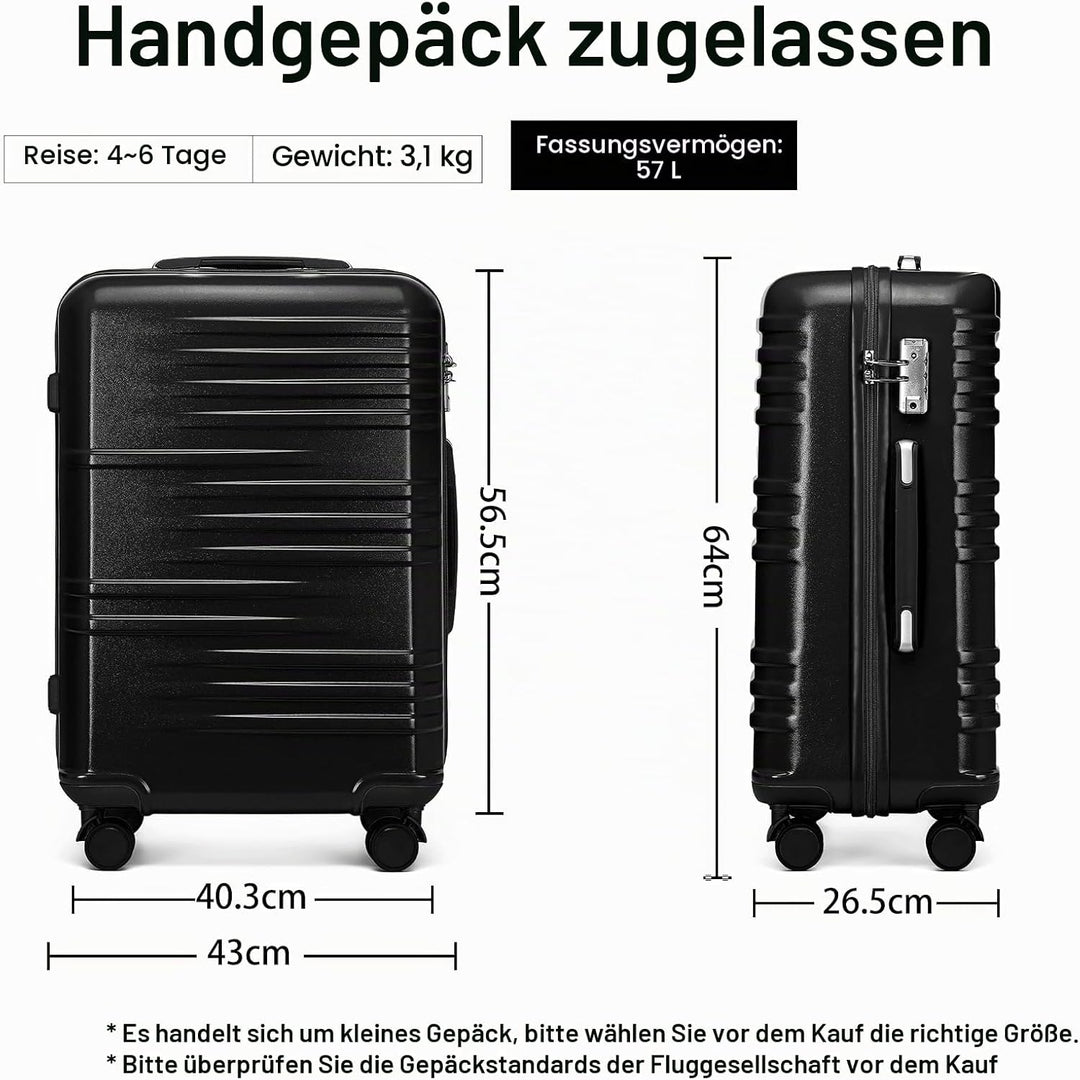 British Traveller Handgepäck Koffer Mittelgross Reisekoffer Mittelgross Hartschalenkoffer 64 * 43 *