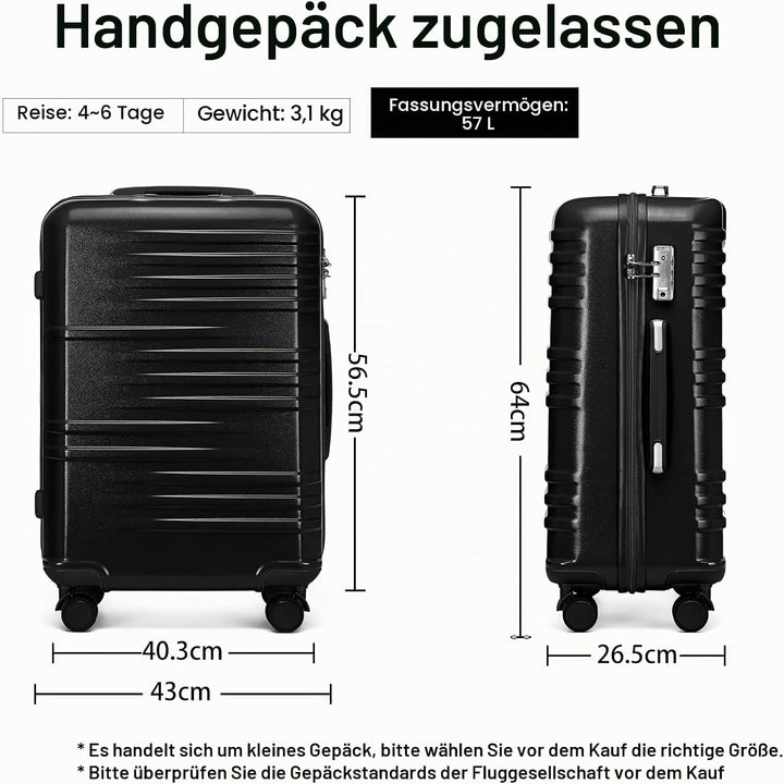 British Traveller Handgepäck Koffer Mittelgross Reisekoffer Mittelgross Hartschalenkoffer 64 * 43 *