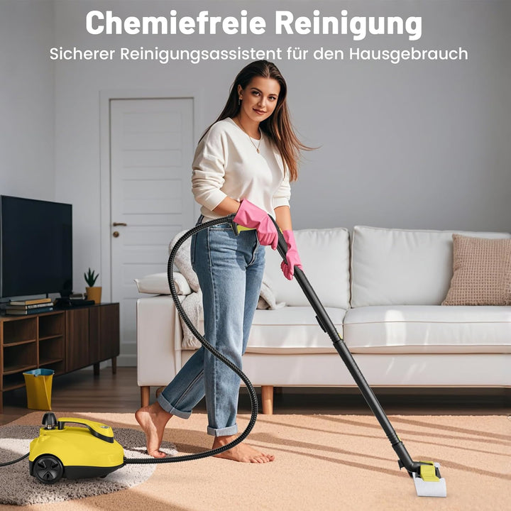RELAX4LIFE Dampfreiniger 2000W, Dampfdruck: 5 bar, Flächenleistung: 108 m², Tank: 1,8 L, Aufheizzeit