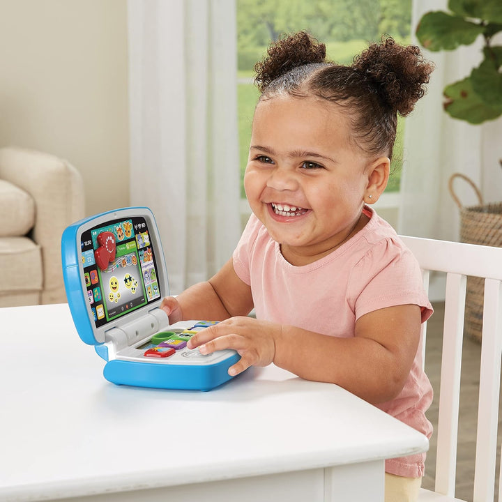 VTech Tierfreunde-Laptop – Baby-Lerncomputer mit Lerninhalten zu Wetter, Emotionen, Rollenspiel, Mus