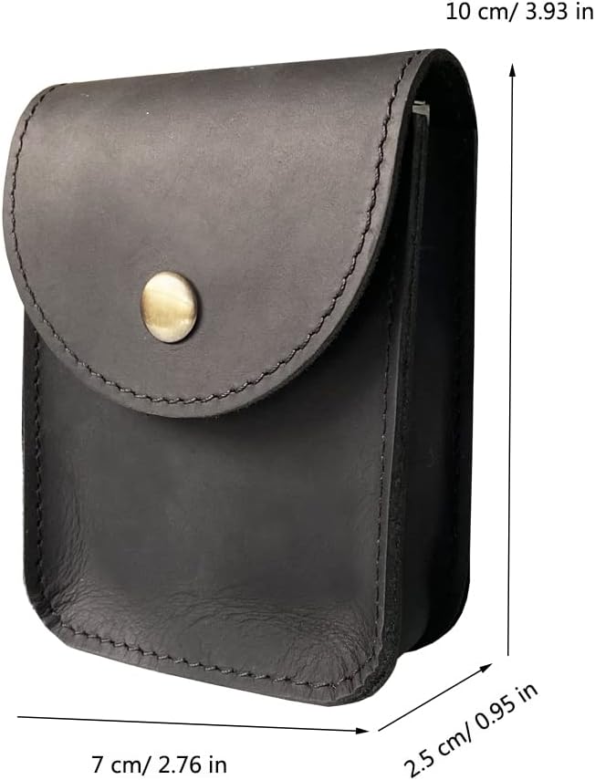 aolaso Spielkartenetui Echtes Leder Spielkarten Box für Männer Gürteltasche aus Leder Zigarettenetui