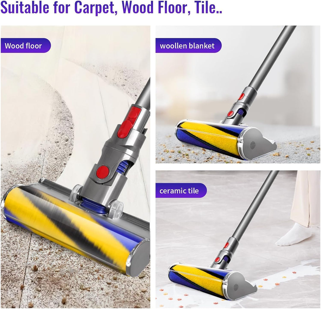 1 Stück Bürste Kompatibel mit Dyson V12/V15/Slim,für Dyson V12/V15 Slim Staubsauger Softwalzen,Ersat