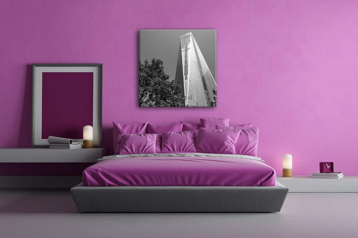 das World Trade Center Format: 60x60 Effekt: Schwarz&Weiss als Leinwandbild, Motiv fertig gerahmt au