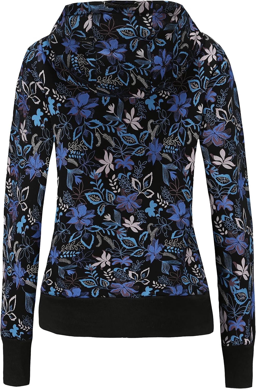 Damen Sweatjacke Kapuzenpullover Zip Hoodie Jacke mit Kapuze Winter Sweatshirt Kapuzenjacke M Schwar