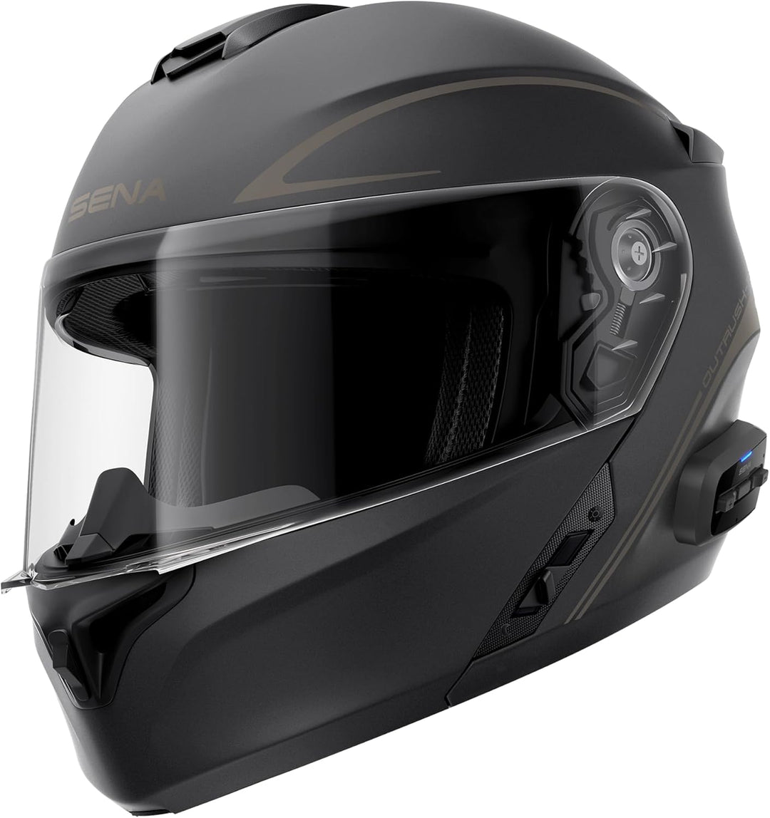 Sena Outrush R Bluetooth Klapphelm mit Intercomsystem (Schwarz, S) Schwarz S Outrush R, Schwarz S Ou