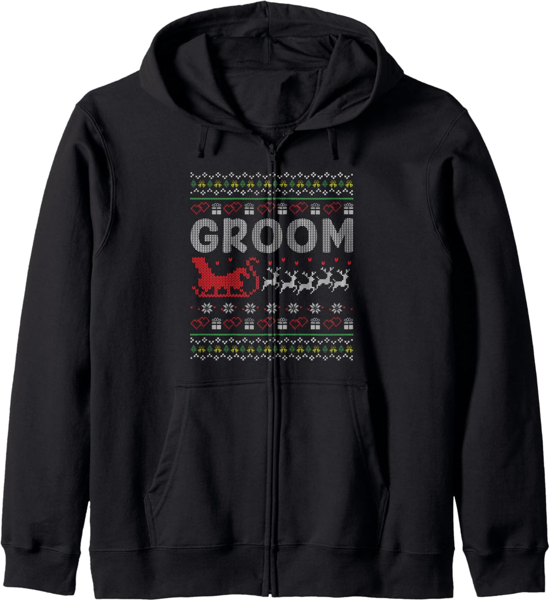 Bräutigam Braut Weihnachts Paar Look Familienfeier Geschenk Kapuzenjacke