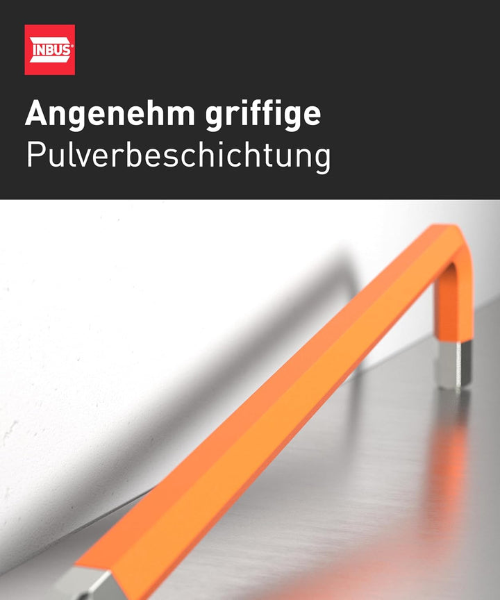 INBUS® 70273 Winkelschraubendreher Set 9tlg, 1.5–10mm, mit ColorGrip bunt & Kugelkopf — Made in Germ