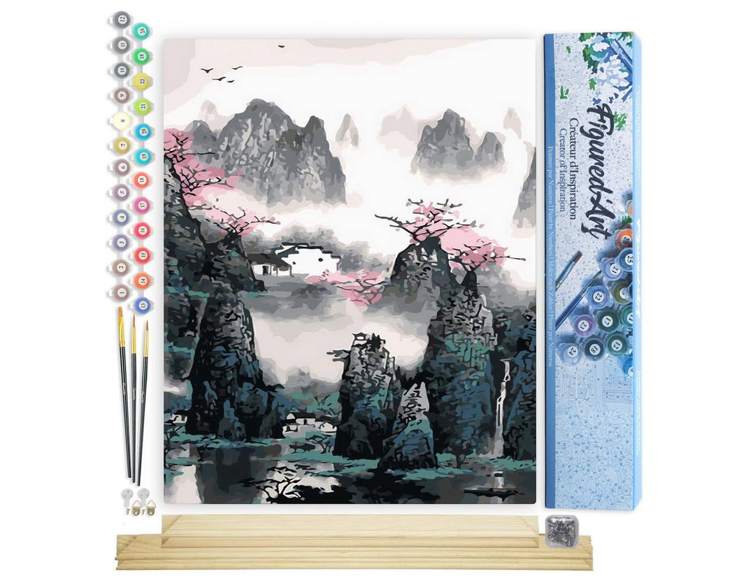 Figured'Art Malen Nach Zahlen Erwachsene Mit Rahmen Landschaft von China - Paint by Numbers Basteln
