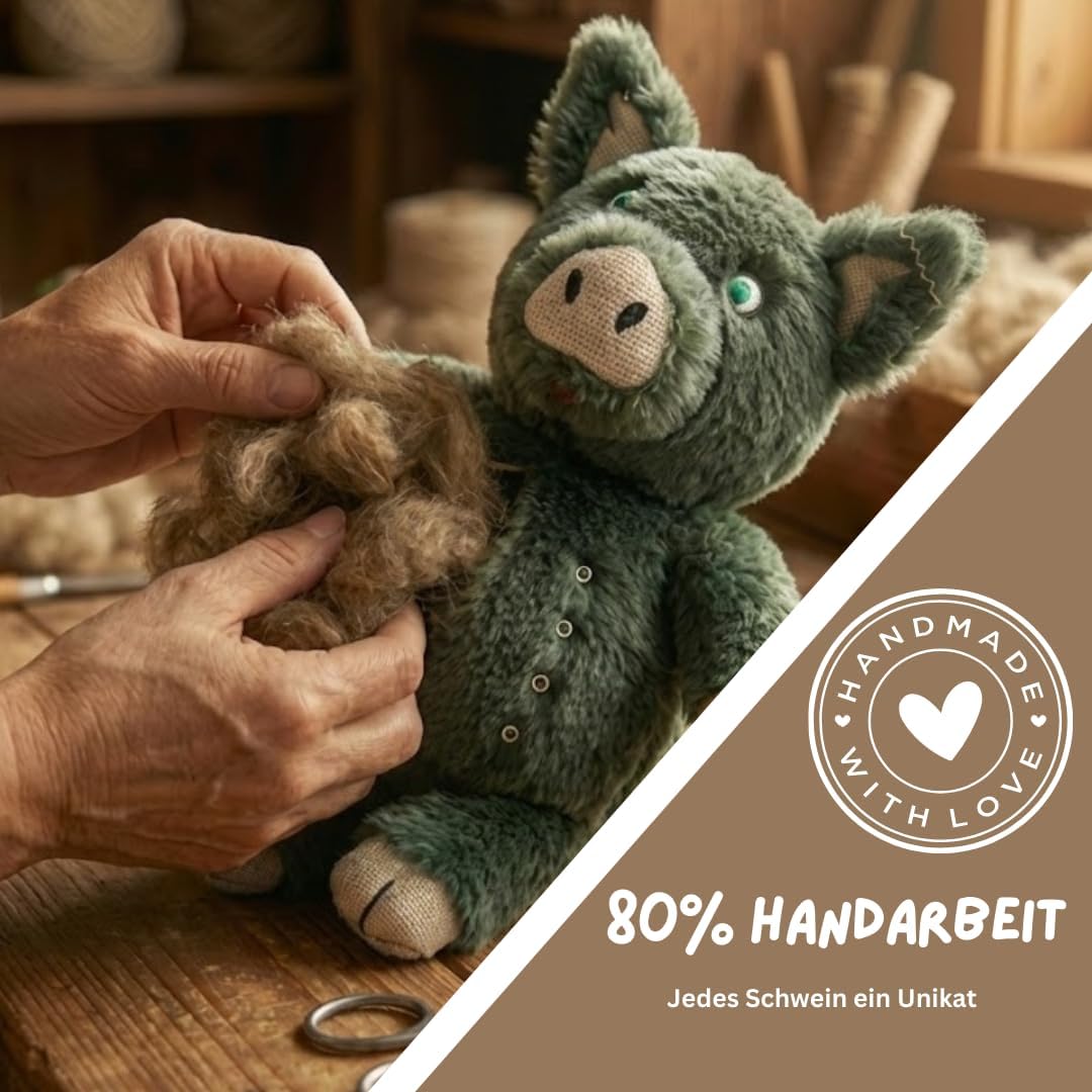 Hämpy das Hanf-Schwein | Robustes Hundespielzeug mit Quietscher | Nachhaltiges Kuscheltier für Hunde