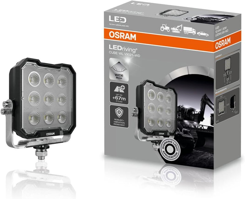 OSRAM LEDriving Cube WL VX125-WD, LEDWL108-WD, OFF ROAD, LED Arbeitsscheinwerfer, 3000 Lumen, Lichts