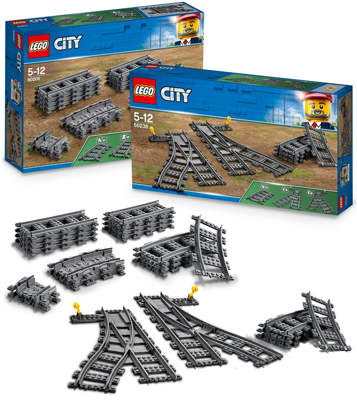 Lego City Schienen & Weichen Kombi (60205 + 60238), Eisenbahn Erweiterung (Lego Train Expansion), Zu