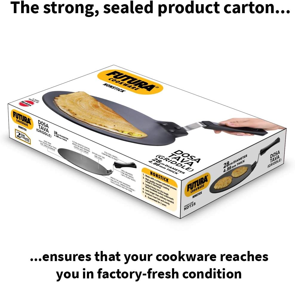 HAWKINS Futura Dosa Tava Grillplatte, antihaftbeschichtet, 27,9 cm, Schwarz 11-inch, 11-inch