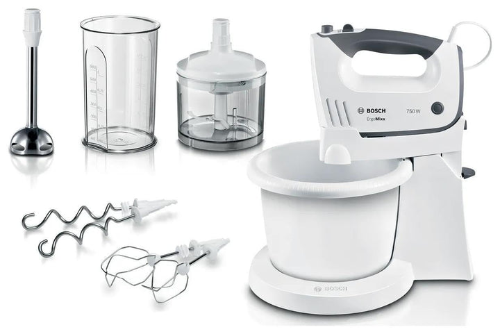 Bosch MFQ37490 Standmixer, 750 W, mit Schale, Grau / Weiss