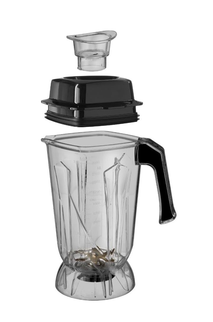 HENDI Standmixer BPA-frei, Manuell, mit schalldämmender Schutzhaube, Inkl. 2,5 Liter-Kanne, temperat