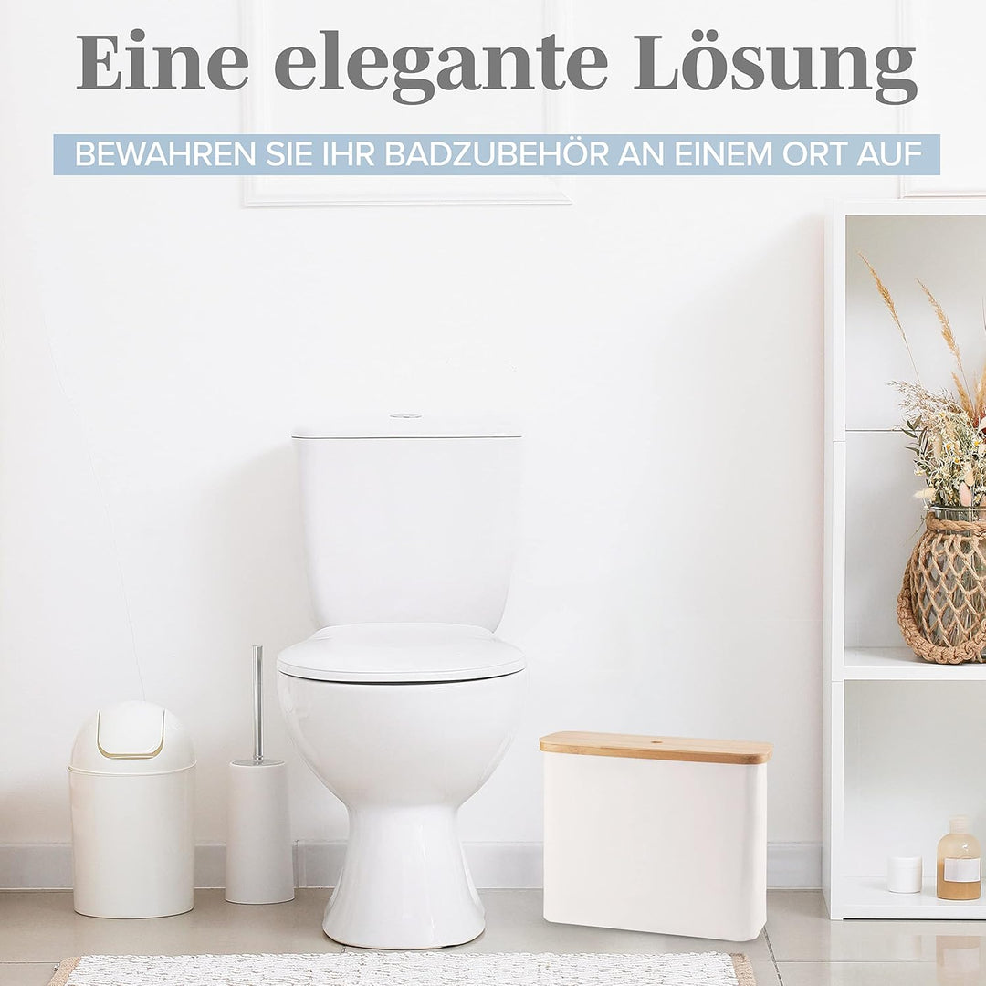 Lonbet Beige Toilet Paper Storage Stand 12 Rolls with Lid Beige 12 Rolls, Beige 12 Rolls