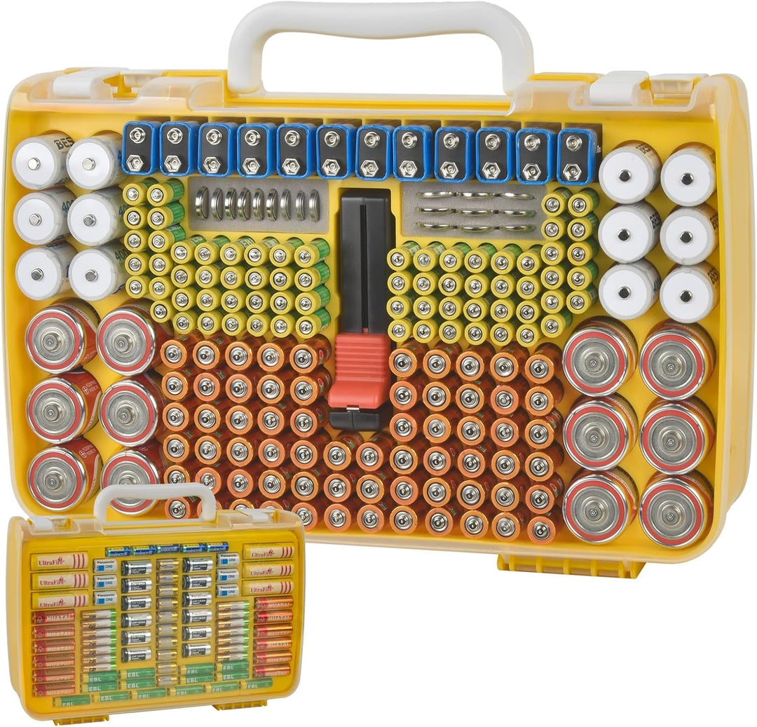 Xuerdon Batterie Aufbewahrungs Organizer mit doppelseitiger Batteriebehälter für 269 Stück AA AAA AA
