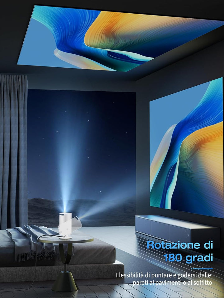 [Integrierte App & Android 11.0] Beamer 2026 Upgraded Mini Projektor tragbar 20000 Lumen 4K unterstü