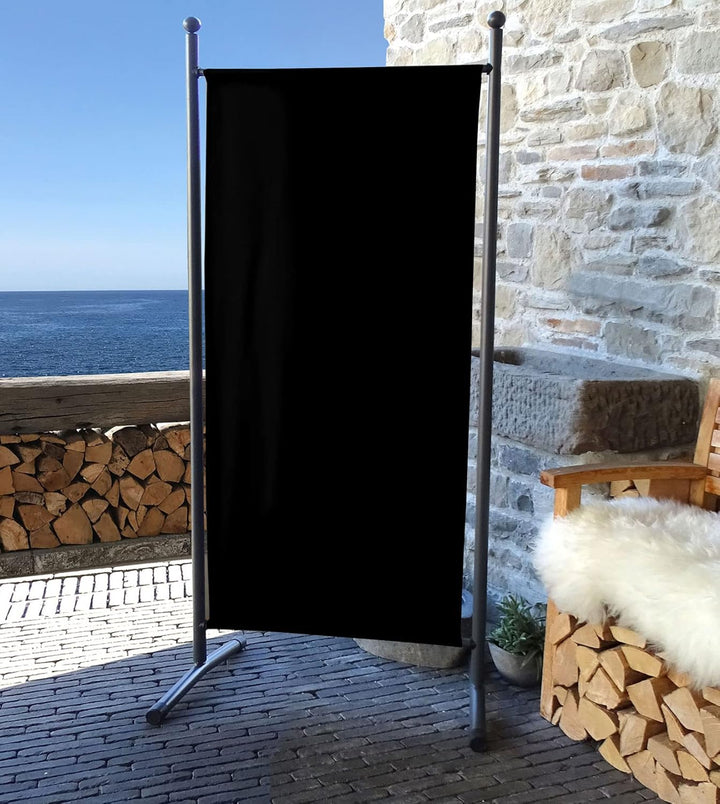 QUICK STAR Paravent 180 x 78 cm Stoff Raumteiler Klein Garten Stellwand Trennwand Balkon Sichtschutz