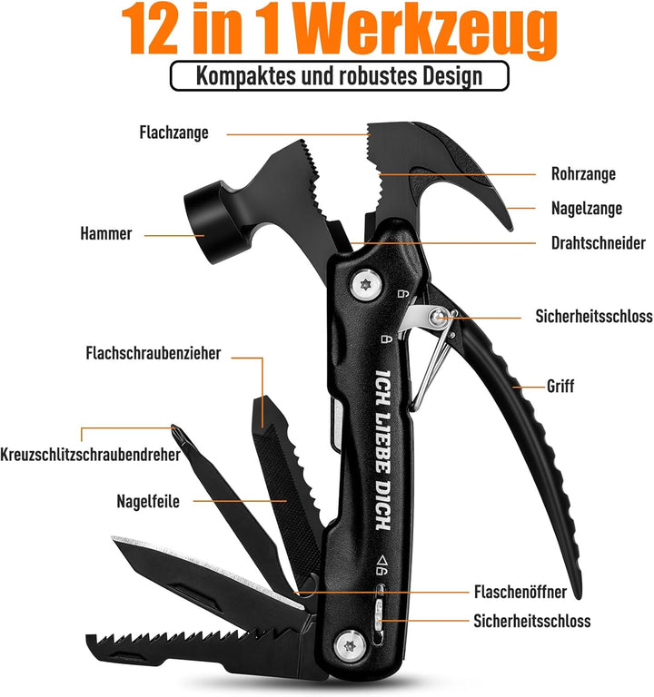 BIIB Geschenk Valentinstag für Ihn, 12 in 1 Multitool Gadgets für Männergeschenke, Valentinstag Gesc