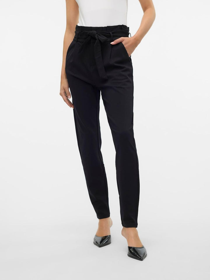 VERO MODA Female Paperbag Hose VMEVA Hohe Taille Hose XS / 34L Schwarz, XS / 34L Schwarz