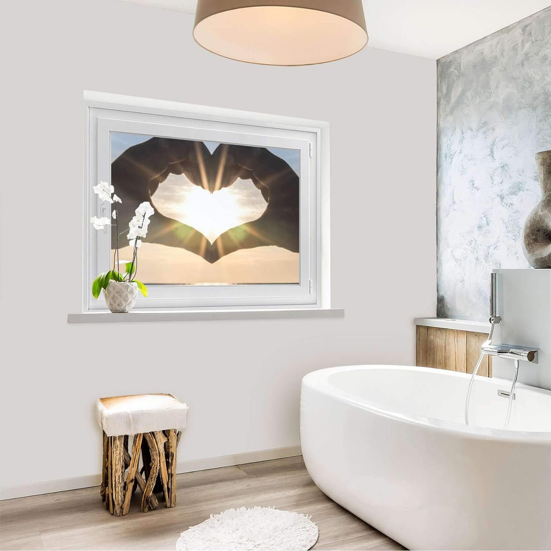 Fenster-Deko Fensterbild I Sonnenschutz Fenster Aufkleber I Deko für Bad, Küche, Kinderzimmer - Farb