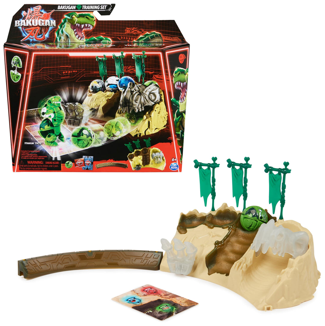 BAKUGAN Training Set mit Titanium Trox, im Dino-Clan-Motiv, individualisierbare Actionfigur, Sammelk