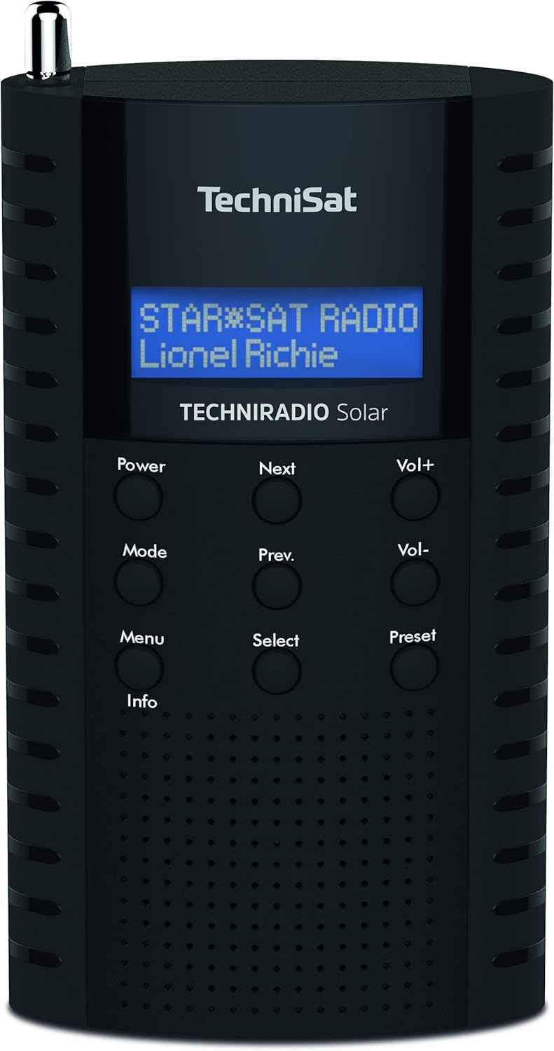 TechniSat TechniRadio Solar tragbares DAB Radio (DAB+, UKW, Kopfhöreranschluss, Aufladung über Solar