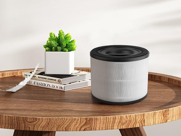 SLEVOO Air purifiers for home, Pet Hair Allergy, Low Power High Torque Motor, 3-in-1 HEPA air purifi