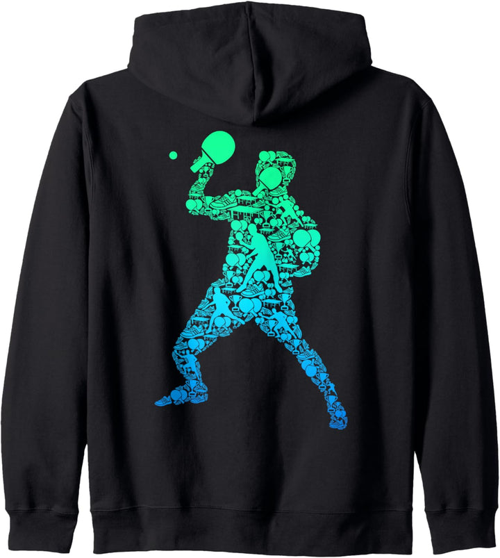 Tischtennis Ping Pong Jungen Kinder Männer Kapuzenjacke