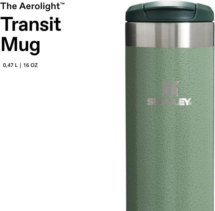 STANLEY 1913 Aerolight Transit Thermobecher 0.47L - Hält 6 Stunden Heiss - Spülmaschinenfest - Kaffe