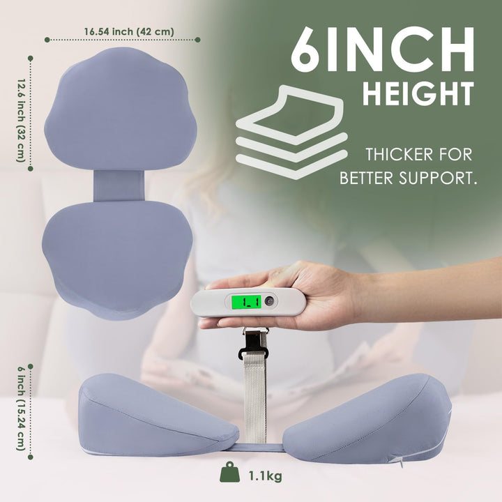 Chilling Home Schwangerschaftskissen zum Schlafen, Memory Foam Schwangerschaftskissen für Bauch, Rüc