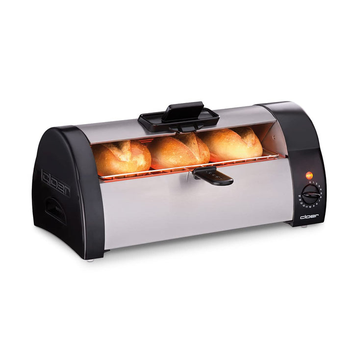 Cloer 3080 Brötchenbäcker zum Aufbacken von Brötchen, Kuchen oder Hefeteilchen 570 W, mattiertes, Ma