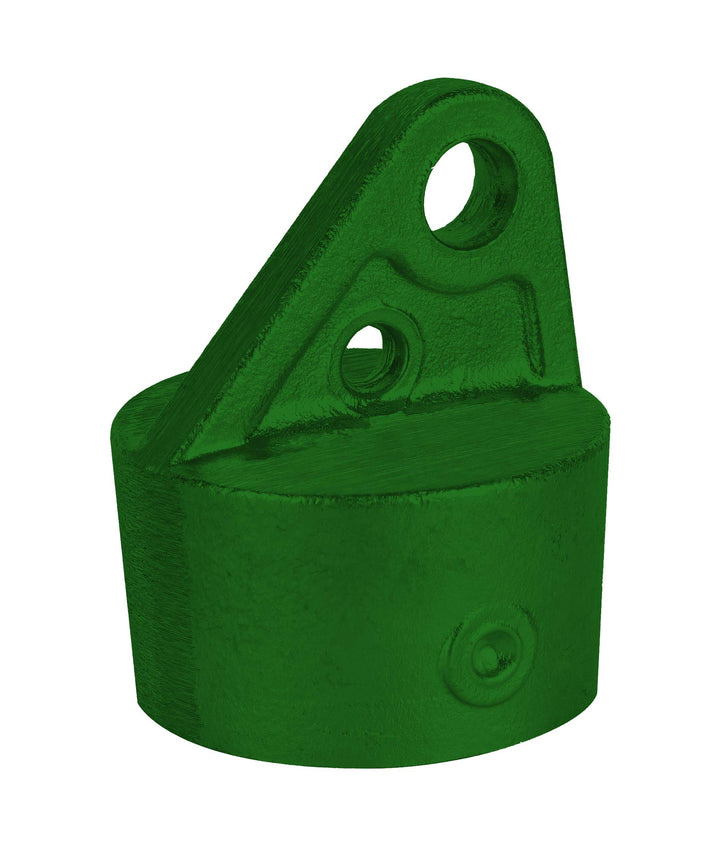 Alberts 655112 Strebenkappe | Aluminium, grün kunststoffbeschichtet | für Rohr-Ø 42 mm Ø44 mm Grün,