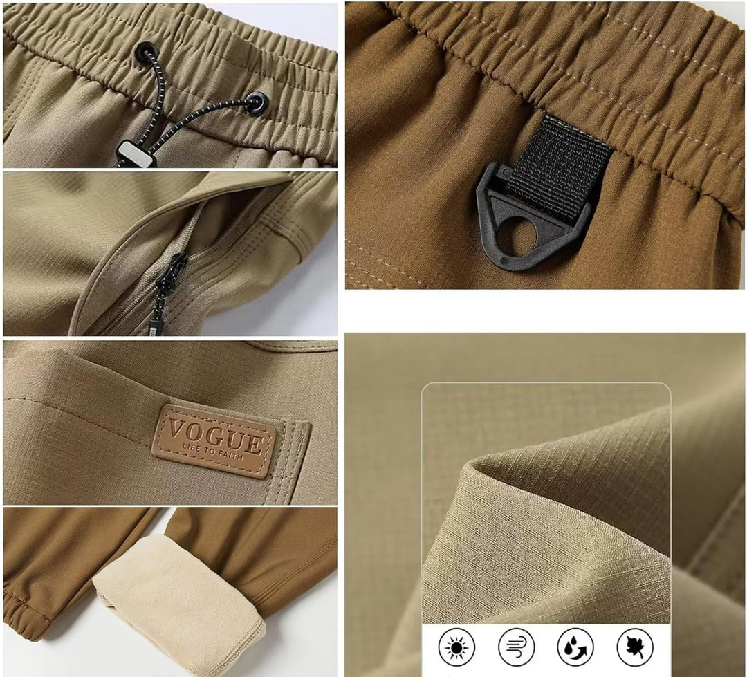 FLYGAGA Damen Wanderhose Wasserdicht Softshellhose Jogginghose Fleece Gefüttert Warm Winddicht Winte