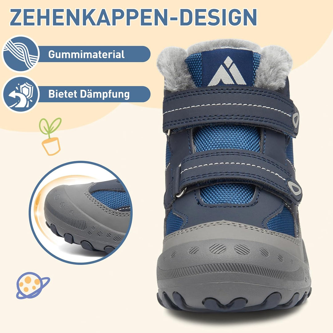 Mishansha Kinder Winterschuhe Mädchen Winterstiefel Warm Schneestiefel Gefüttert Boots Wasserdicht 2