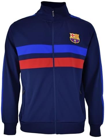FC Barcelona Plus Sport Jacke Nr. 1 Navy mit Lizenz für Erwachsene, Grösse M