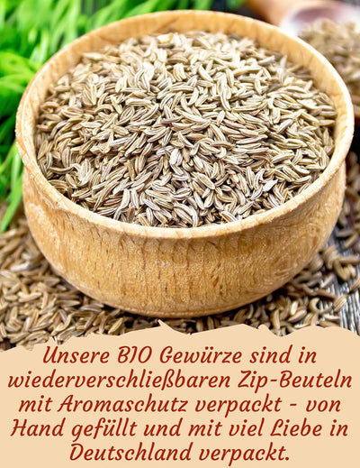 BIO Kreuzkümmel Kumin ganz 1Kg | Kreuzkümmelsamen Kreuzkümmelsaat Gewürz | Indische Ayurveda Küche |