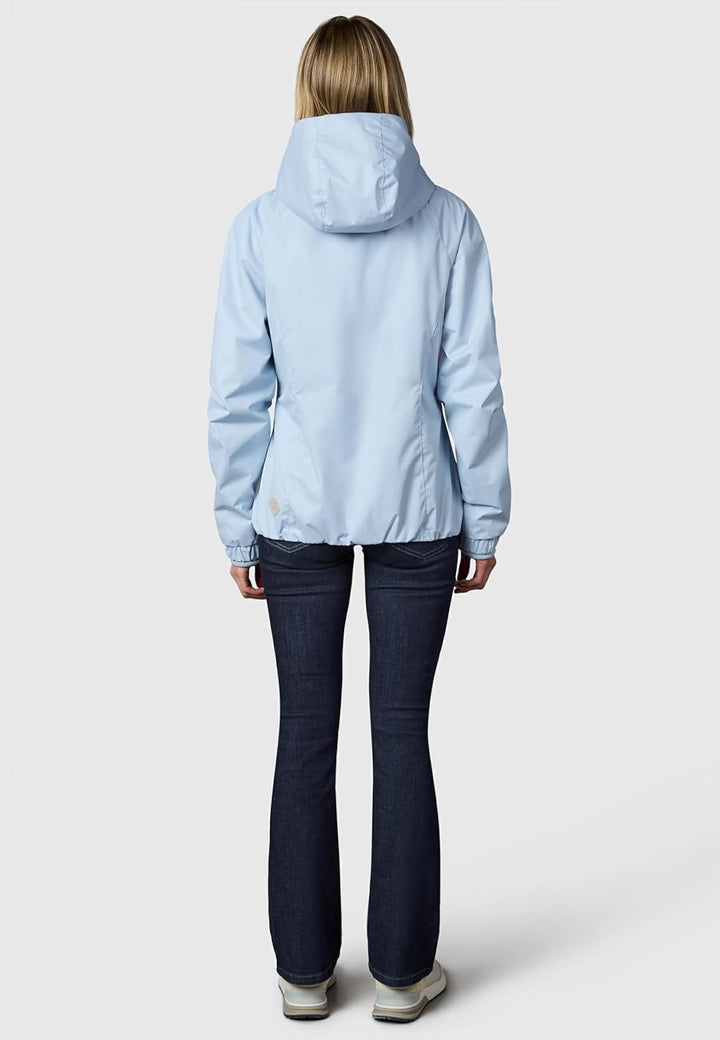 Ragwear Damen wasserdichte Übergangsjacke leichte Jacke kurz mit Kapuze Dizzie Intl XS-6XL XS Arctic