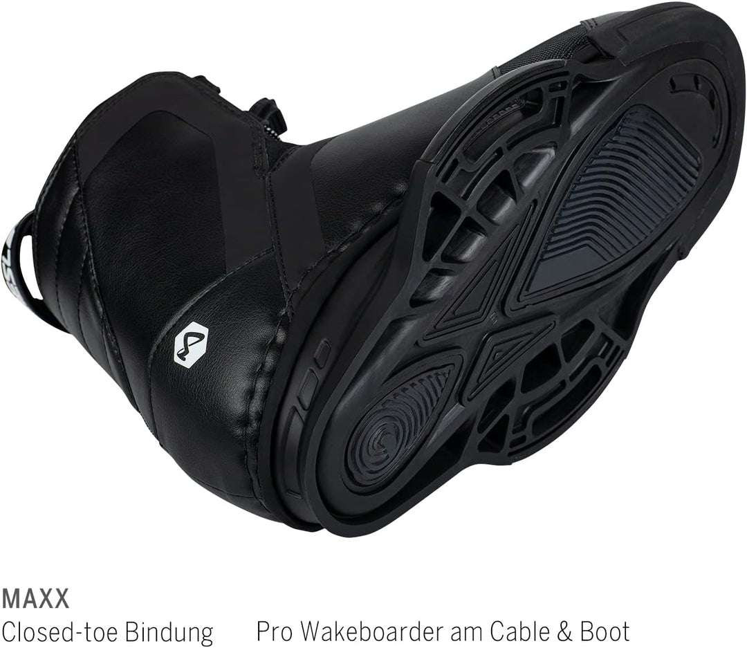 Mesle Wakeboard-Bindung Maxx, Closed Toe Boot, 36-45 Schuhgrösse, schwarz XXL, XXL