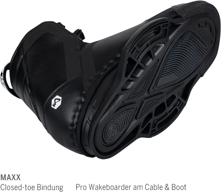 Mesle Wakeboard-Bindung Maxx, Closed Toe Boot, 36-45 Schuhgrösse, schwarz XXL, XXL