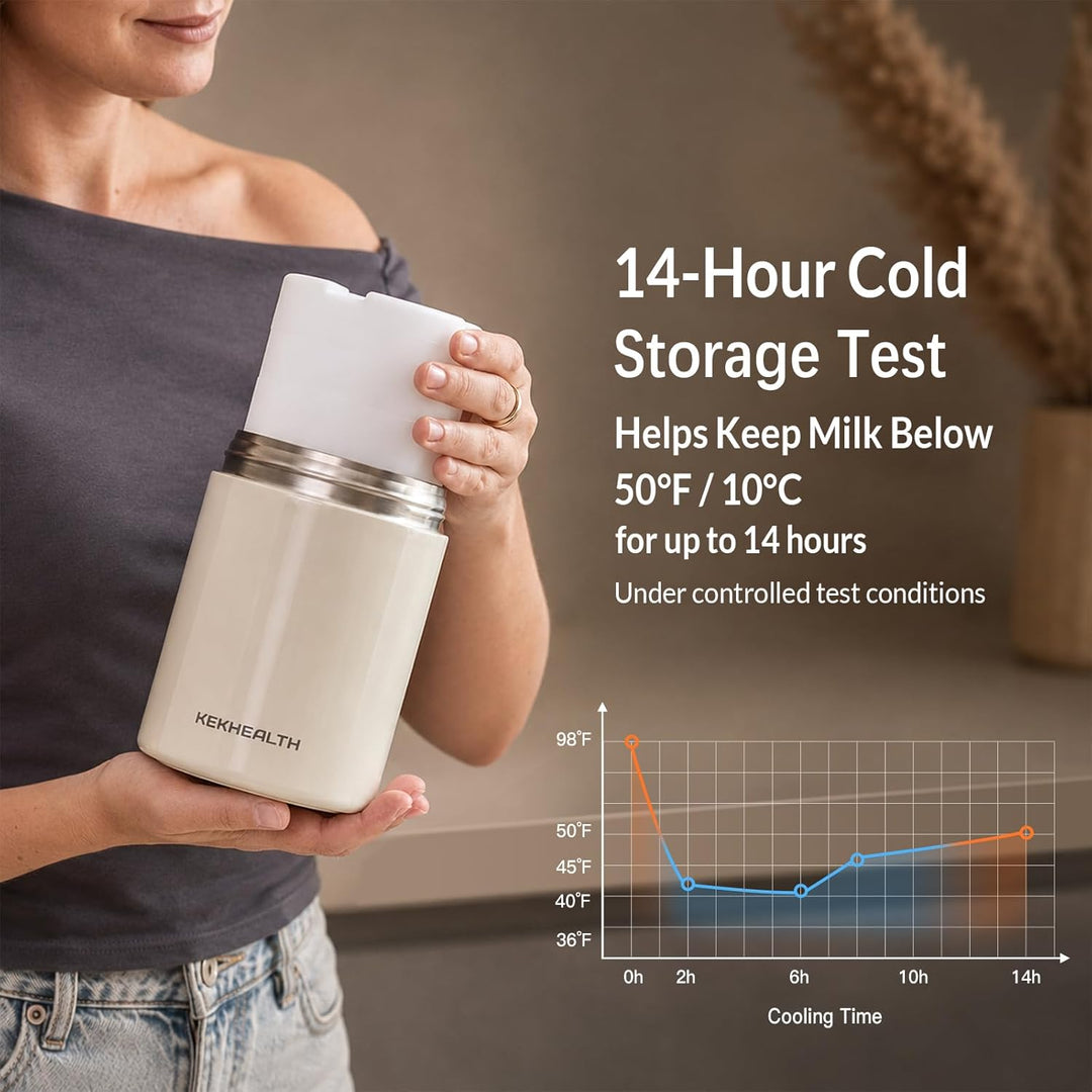 Tragbarer Muttermilchkühler für draussen und Reisen 325ml (11oz), 16 Stunden Durchgehende Kühlung, M